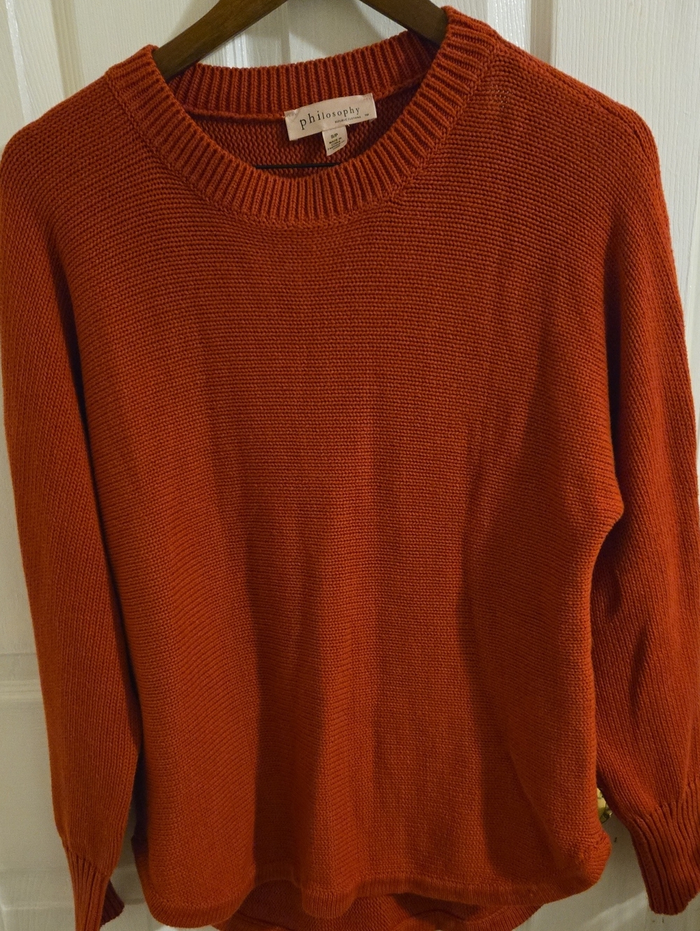 Classic Crewneck Women's Sweater in Terracotta